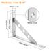 Shelf Brackets, 2Pcs Stainless Steel Solid Triangle Brackets 4mm Thick - Silver