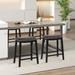 26 Inch Counter Height Bar Stool Set of 2 with Upholstered Seat - 20.5" x 13.5" x 26"