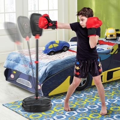 Inflation-Free Boxing set with Punching Bag and Boxing Gloves Quick Rebound Design for 5-plus Years Old Kids