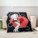 Betty Boop Super Soft Fleece Plush Throw Blanket for Couch Bed Sofa