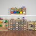 Contender Kids 30 Cubby Shelf Organizer With Transculent Bins, Wooden Cube Storage Shelf for Toys & Craft Supplies