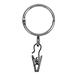 6 Pack Curtain Clips Rings Drapery Shower Ring w Clips 1.26" Interior Dia Black