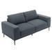 Accent Couches Linen Fabric Upholstered Loveseat Sofa Reclining Sofa with Iron Legs for Living Room Sofa Settee