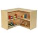 Contender Bookshelf With Storage Compartment, Kids 2 Corner Display Shelves unit Organizer for Playroom, Home school