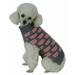 Pet Life Fashion Weaved Heavy Knit Turtle Neck Dog Sweater- Gray Pink - Small