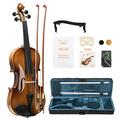 Mairbeon Glarry GV406 4/4 Acoustic Violin Kit Natural w/Square Case 2 Bows 3 In 1 Digital Metronome Tuner Tone Generatorï¼ŒExtra Strings and Bridge