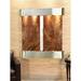 Aspen Falls Round Wall Fountain - Stainless Steel-Brown Marble