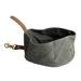 Huanledash Canvas Feeding Bowl Large Capacity Waterproof Wear Resistant Reusable Easy to Carry Feeding Pet 3 Colors Pet Dog Collapsible Water Food Canvas Bowl Pet Supplies