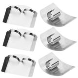 NUOLUX 6Pcs Stainless Steel Finger Guards Cutting Finger Protectors Practical Finger Guards for Cutting