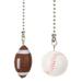 2pcs Ceiling Fan Pull Chain Decorative Pull Chain Pendant Extension Beaded Ball Fan Pull Chain Extender