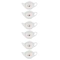 6 Pcs Household Teabag Holders Practical Small Teabag Coasters Ceramic Teabag Storage Plates