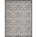 8 X 11 Gray Floral Indoor Outdoor Area Rug