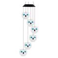 HANXIULIN Solar Blue Owl Wind Chimes Lights LED Hummingbird Courtyard Solar Wind Chimes Lights Lights Courtyard Lights Home Garden Products Blue