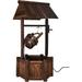 Safstar Wishing Well Water Fountain Rustic Wood Outdoor Waterfall Fountain with UL Certificated Garden Wishing Well Electric Pump Wishing Wells for Outdoor Yard Garden Backyard Decoration