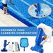 ZKCCNUK Toiletries Cleaning Supplies Portable Swimming Pool Vacuum Cleaner Leaf Rake Mesh Frame Net Skimmer Cleaner Swimming Pool Tool With 5 Assembly Rods for Home Bathroom Kitchen Clearance