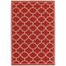 4 x 6 Red and Ivory Indoor Outdoor Area Rug