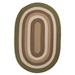 Colonial Mills Racetrack II Reversible Braided Rug Field Green 4 x 6 Oval Reversible Stain Resistant 4 x 6