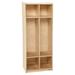 Wood Design 2 Section Coat Locker with Cubby Storage Organizer and Hooks