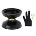 Professional Unresponsive Yoyo for Kids Adults Magic Yoyo Overload Non Responsive Yo-yo NOT for Beginners Aluminum Alloy Yo Yo with Glove and 3 Yoyo Strings Black