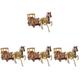 4 Sets of Wood Carriage Assemble Toys Wood Puzzle Assembly Toys Kids 3D Puzzle Toys Carriage Model