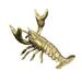 Waroomhouse Brass Lobster Pen Holder Fun Functional Pen Holder Lobster Pen Holder Ornament Brass Retro Exquisite Crayfish Figurines Office Desktop Decorations