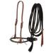 Tough-1 Bridle Basket Weave Bosal Cord Mecate Leather Popper 45-317B
