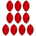 Uxcell K9 Crystal Pendants Oval Beads 10 Pack 38mm Chandelier Prisms Parts Hanging Beads DIY Lamp Red