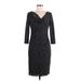 Lauren by Ralph Lauren Casual Dress - Sheath: Black Tweed Dresses - Women's Size 8