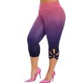 Baqcunre Yoga Pants Women Plus Size Lace Trim Leggings Jeggings High Waist Stretchy Jeans Skinny Capris Pants Womens Pants Compression Leggings For Women Workout Leggings For Women Hot Pink L-4XL