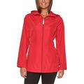 Jones New York Women s Rain Jacket Parka In A Pocket Windbreaker (Red X-Small)
