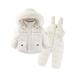 Baby Clothes for Girls Snow Winter Winter Warm Hooded Down Jacket Coat Snow Pants Kids Outfits