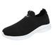 Ierhent Woman Running Shoes Sperry Women Shoes Womens Walking Tennis Shoes Fashion Slip on Comfortable Lightweight Memory Foam Casual Sneakers for Running Gym Workout Nurse Black 45