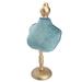 Vintage Necklace Mannequin Bronzing Jewelry Bust Pendant Display Stand Female Dress Form for Necklace Choker Pendant ( Blue )