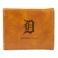 Brown Detroit Tigers Laser-Engraved Trifold Wallet