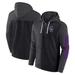 Men's Fanatics Branded Black Colorado Rockies Offensive Line Up Lightweight Full-Zip Hoodie