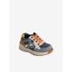 Trainers with Laces & Zip, for Babies denim blue