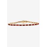 Women's Birthstone Gold-Plated Tennis Bracelet by PalmBeach Jewelry in July