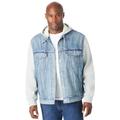 Men's Big & Tall Levi's Hybrid Hoodie Trucker Jacket by Levi's in Light Indigo (Size 4XL)