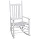 Rocking Chair with Curved Seat White Wood