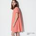 Women's Airism Cotton Short-Sleeve Mini Dress with Quick-Drying | Light Orange | XL | UNIQLO US