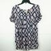 Anthropologie Tops | Holding Horses Anthropologie Abstraction Ikat S Tunic Top Casual | Color: Blue/Purple | Size: S