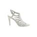 LC Lauren Conrad Heels: Gray Print Shoes - Women's Size 8 1/2 - Open Toe