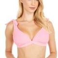 Jessica Simpson Swim | 50%Off Jessica Simpson Women's Push Smocked Bow Tie Bikini Swim Top Xl | Color: Pink | Size: Xl