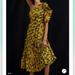Anthropologie Dresses | Anthropologie Farm Rio Banana One-Shoulder Midi Dress | Color: Black/Yellow | Size: S