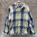 Polo By Ralph Lauren Shirts | Lucky Brand Shirt Men's Large Adult Green Button Up Short Sleeve Plaid | Color: Blue/Green | Size: L