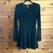 Free People Dresses | Free People Black Lace Long Sleeve Fit And Flare Dress Size Medium | Color: Black | Size: M