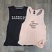 Adidas Tops | Bundle Of 2 Adidas Motivational Workout Tanks | Color: Black/Pink | Size: Xs