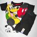 Disney Matching Sets | Disney Junior 2t Mickey Mouse & Pluto Short Sleeve Tee & Shorts Set | Color: Black/White | Size: 2tb