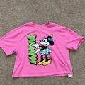 Disney Tops | Disney Minnie Mouse Crop T-Shirt From Disney Parks 2022 | Color: Pink | Size: L