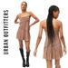 Urban Outfitters Dresses | New Uo Urban Outfitters Moxie Mesh Mini Slip Dress M | Color: Brown/Tan | Size: M